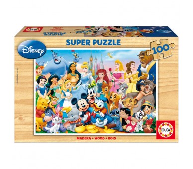 Puzzle El Maravilloso Mundo de Disney madera 100pzs