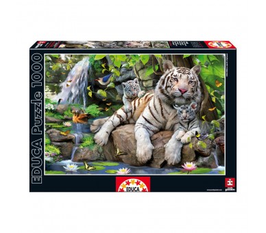 Puzzle Tigre Blancos de Bengala 1000pzs