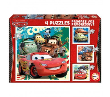 Puzzle Progresivo Cars 2 12-16-20-25pzs