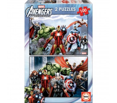 Puzzles Vengadores Avengers Marvel 2x100pzs