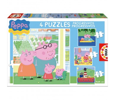 Puzzle Progresivo Peppa Pig 6-9-12-16pzs