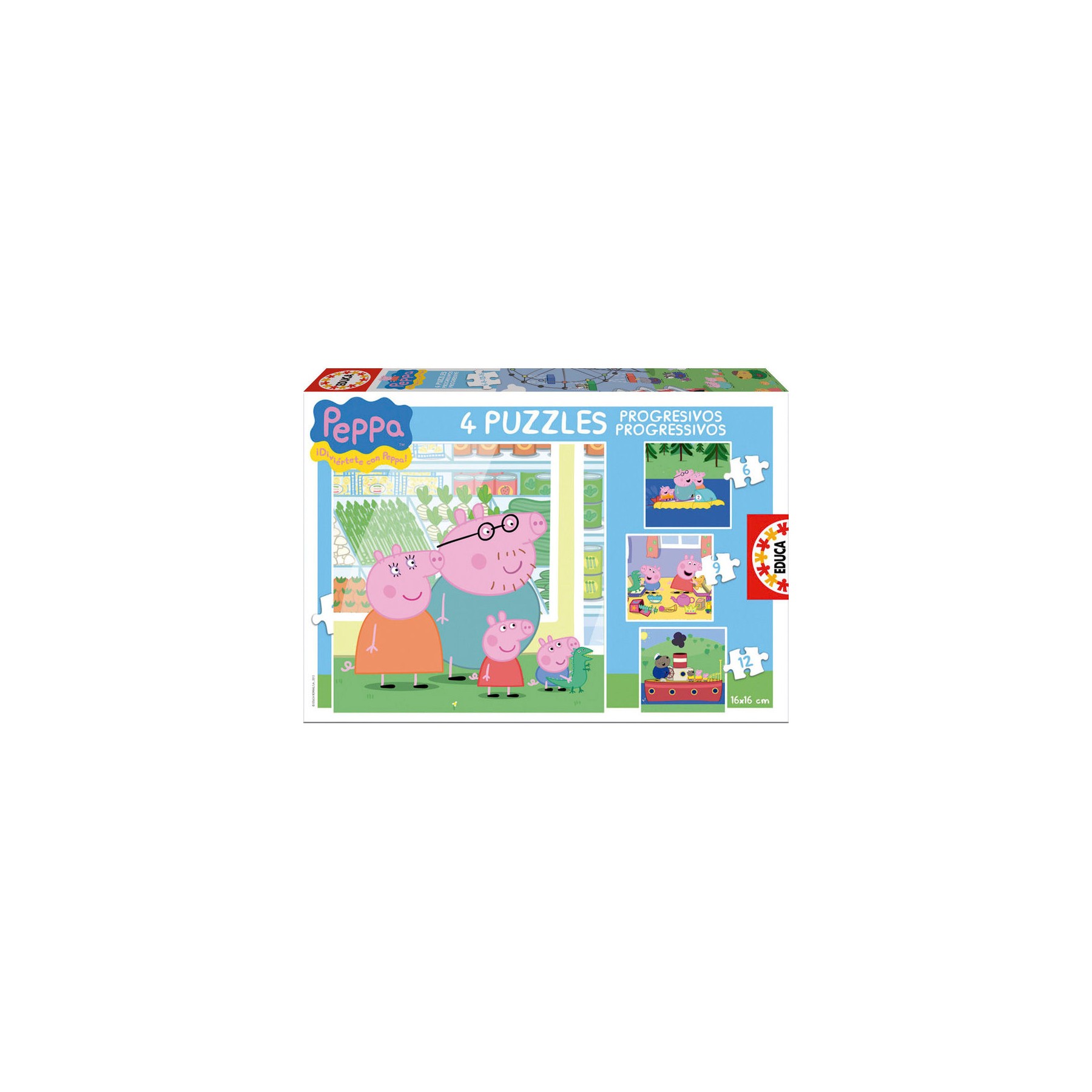 Puzzle Progresivo Peppa Pig 6-9-12-16pzs