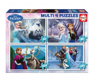 Puzzle Multi Frozen Disney 50-80-100-150pzs
