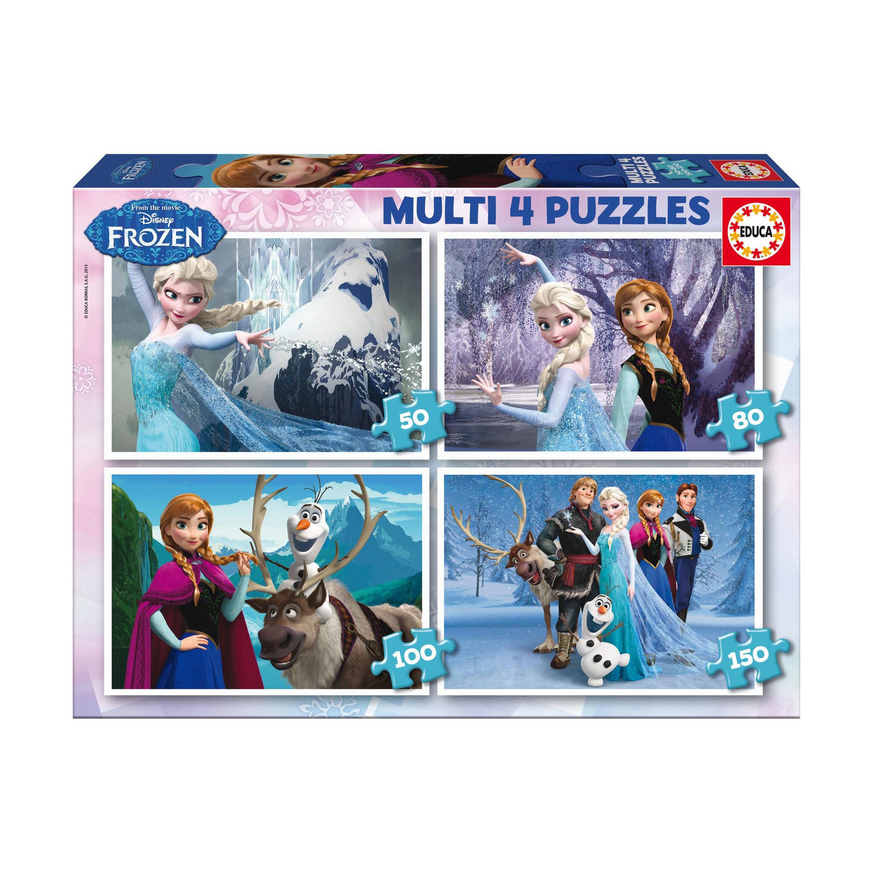Puzzle Multi Frozen Disney 50-80-100-150pzs