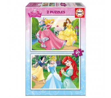 Puzzle Princesas Disney 2x20pzs