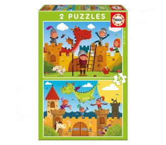 Puzzle Dragones y Caballeros 2x48pzs