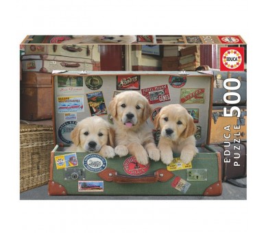 Puzzle Cachorros en el Equipaje 500pzs