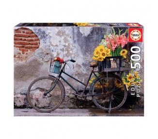 Puzzle Bicicleta con Flores 500pzs