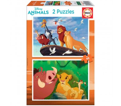 Puzzle El Rey Leon Disney 2x48pzs