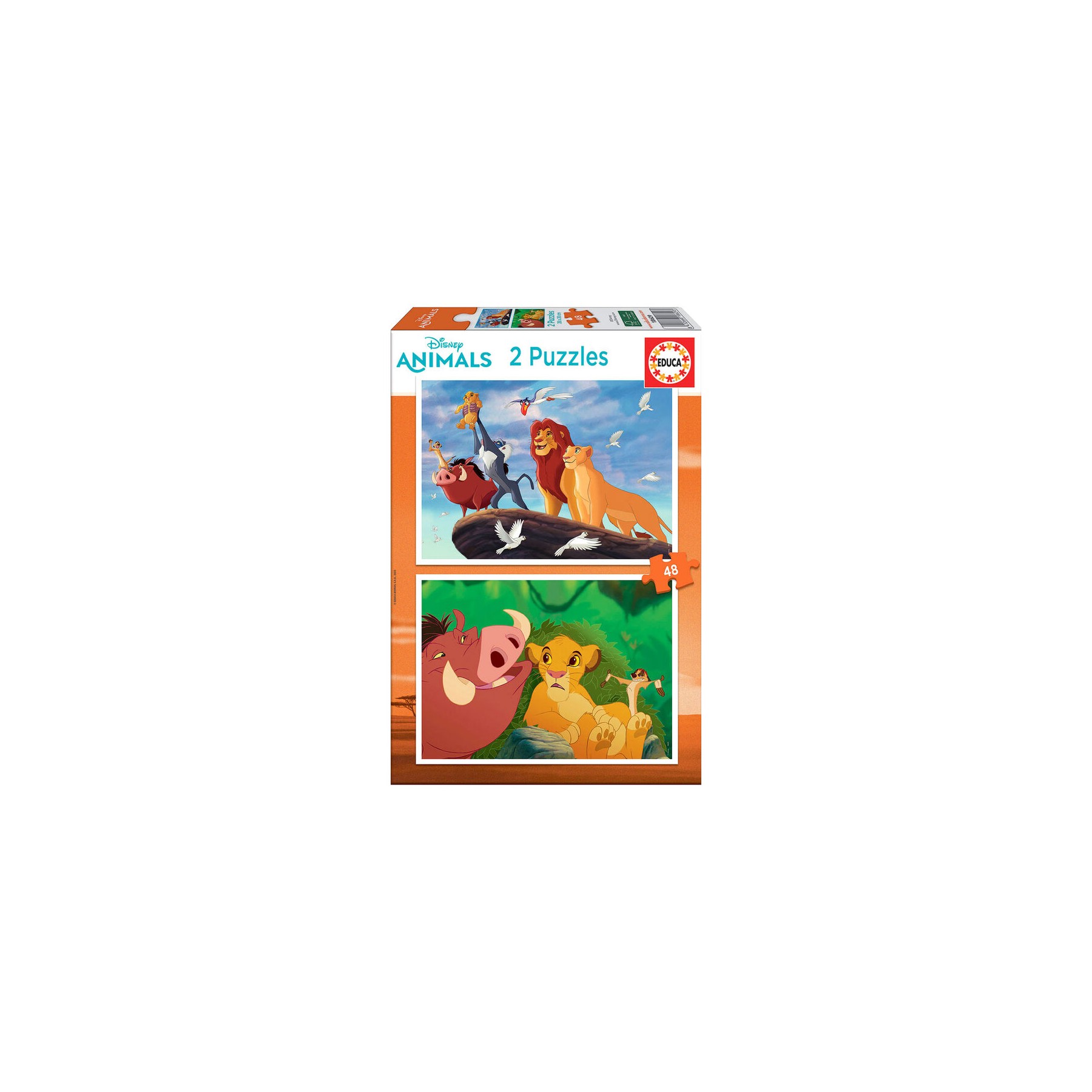 Puzzle El Rey Leon Disney 2x48pzs