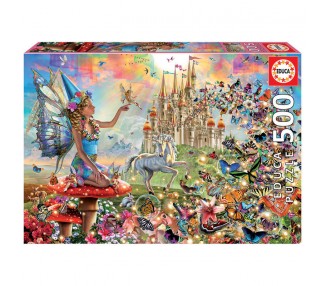 Puzzle Hadas y mariposas 500pzs