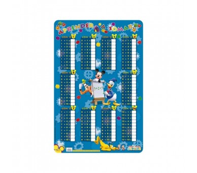 Lamina Educativa Aprender a Sumar Mickey Disney Portugues