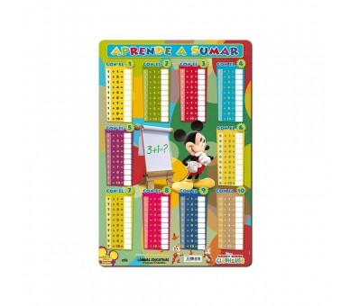 Lamina Educativa Aprende a Sumar Mickey Disney español