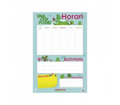 Lamina Educativa Horario Escolar catalan