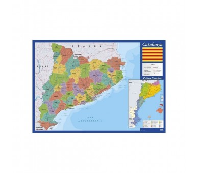 Vade tapete escritorio Mapa Cataluña Catalan