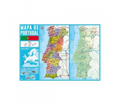 Vade tapete escritorio Mapa Portugal Portugues