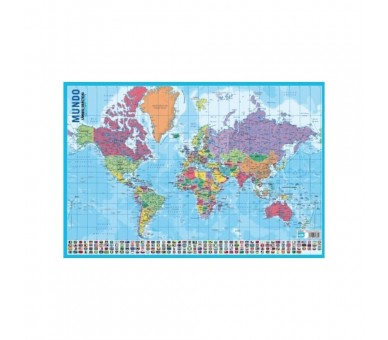 Lamina Educativa Mapa del Mundo portugues