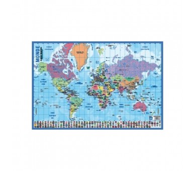 Lamina Educativa Mapa del Mundo Frances