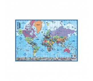 Lamina Educativa Mapa del Mundo Frances