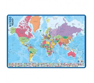 Lamina Educativa Mapa del Mundo español