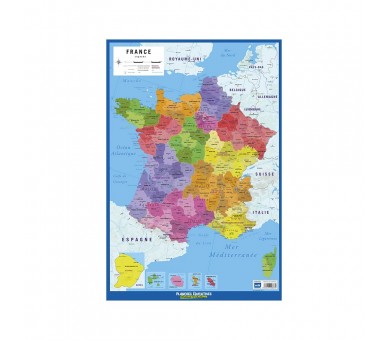 Lamina Educativa Mapa de Francia Frances