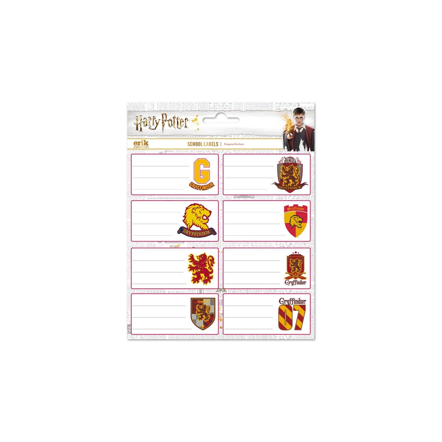 Etiquetas adhesivas Gryffindor Harry Potter