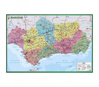 Lamina Educativa Mapa de Andalucia español
