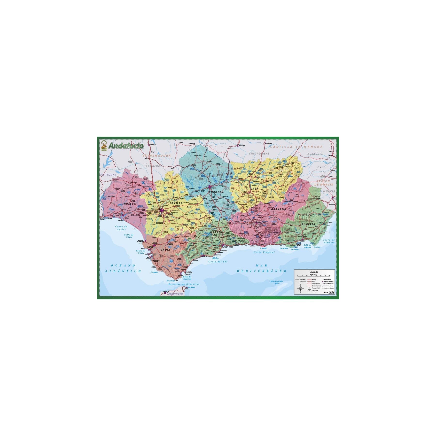 Lamina Educativa Mapa de Andalucia español