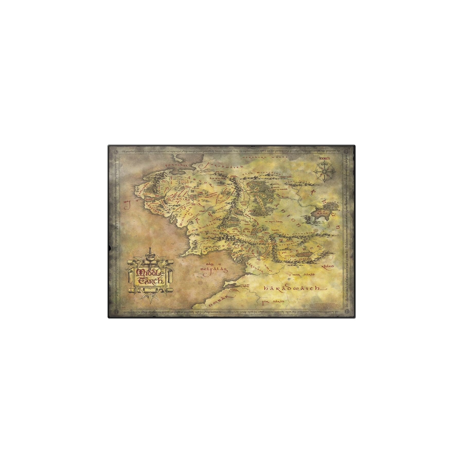 Vade tapete escritorio Mapa El Señor de los Anillos