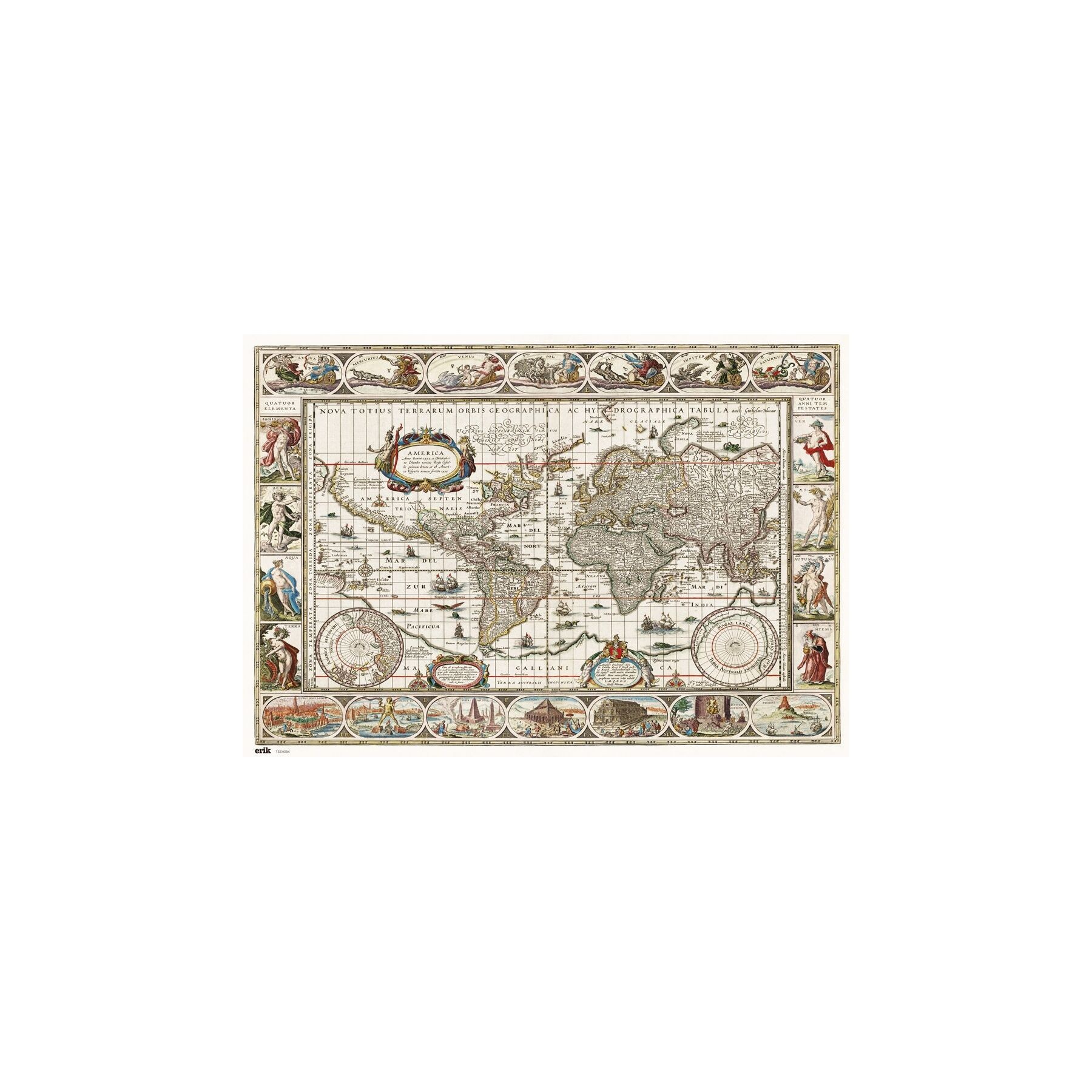 Vade tapete escritorio Mapa del Mundo Antiguo