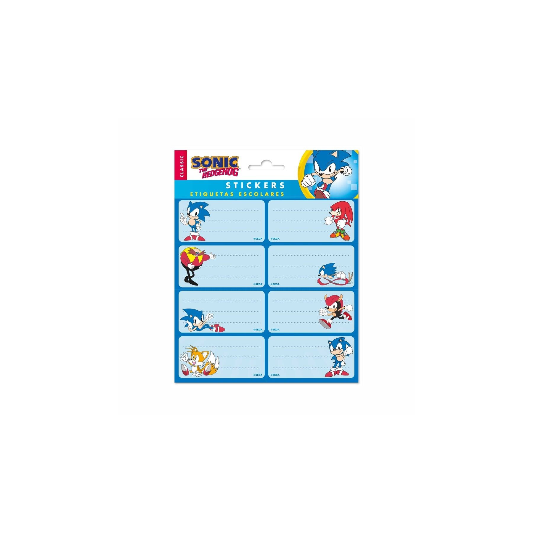 Etiquetas adhesivas Sonic the Hedhegoh