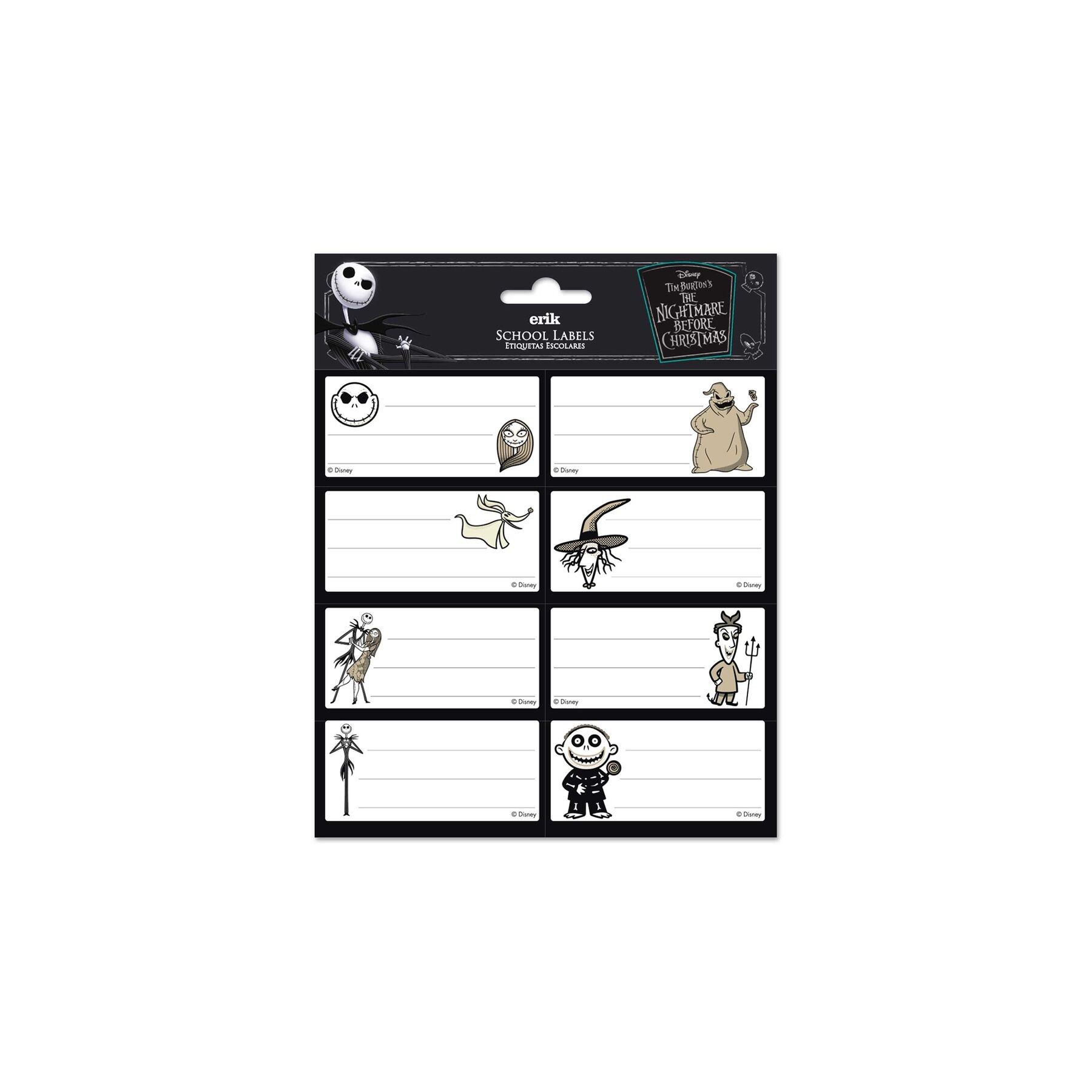 Etiquetas adhesivas Pesadilla Antes de Navidad Disney