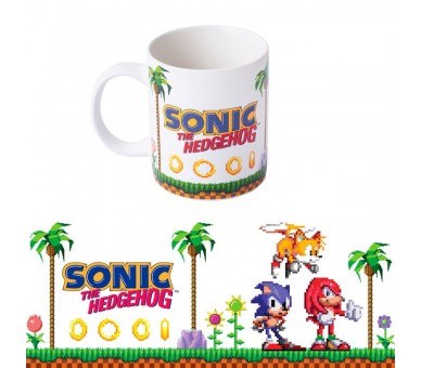Taza Retro Pixel Sonic The Hedgehog 350ml