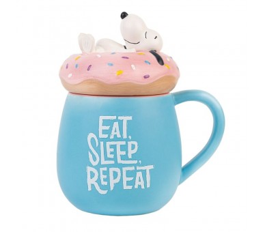 Taza 3D Eat Sleep Repeat Snoopy 500ml