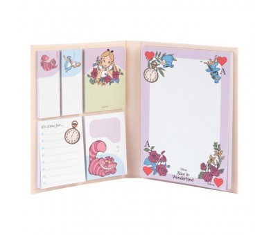 Cuaderno notas adhesivas Alicia en el Pais de las Maravillas Disney
