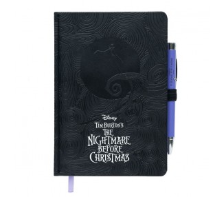Cuaderno A5 premium + boligrafo proyector Pesadilla Antes de Navidad Disney
