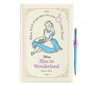 Cuaderno A5 premium + boligrafo Alicia en el Pais de las Maravillas Disney