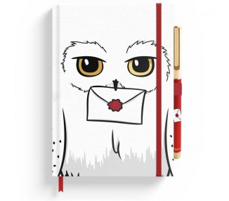 Cuaderno A5 premium + boligrafo Hedwig Harry Potter