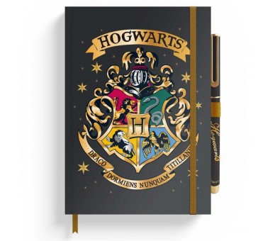 Cuaderno A5 premium + boligrafo Hogwarts Harry Potter
