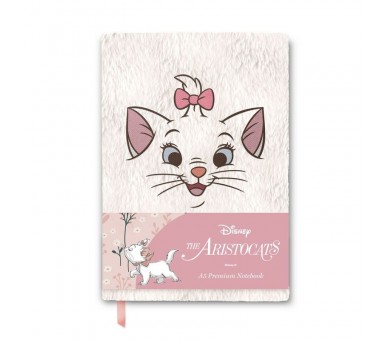 Cuaderno A5 premium felpa Marie Los Aristogatos Disney