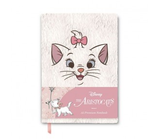 Cuaderno A5 premium felpa Marie Los Aristogatos Disney