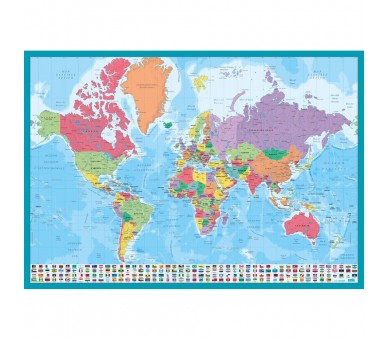 Vade tapete escritorio Mapa Mundo Italiano