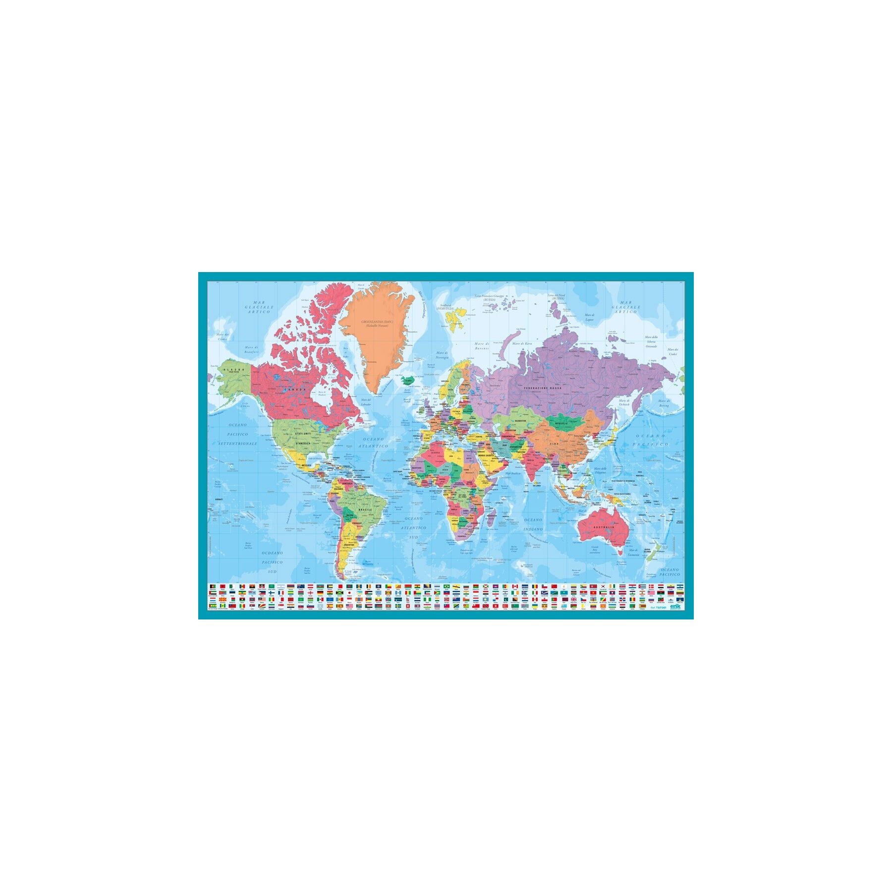 Vade tapete escritorio Mapa Mundo Italiano