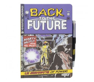 Cuaderno A5 premium + boligrafo Regreso al Futuro