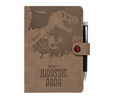 Cuaderno A5 premium + boligrafo proyector Jurassic Park