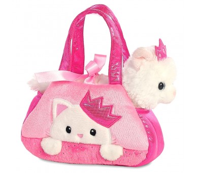 Peluche bolso Fancy Pal Gato Rosa 21cm
