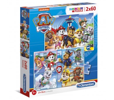 Puzzle Patrulla Canina Paw Patrol 2x60pzs