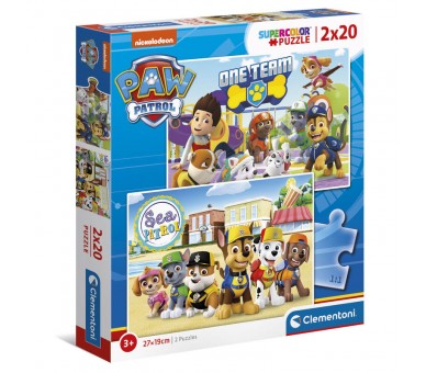 Puzzle Patrulla Canina Paw Patrol 2x20pzs
