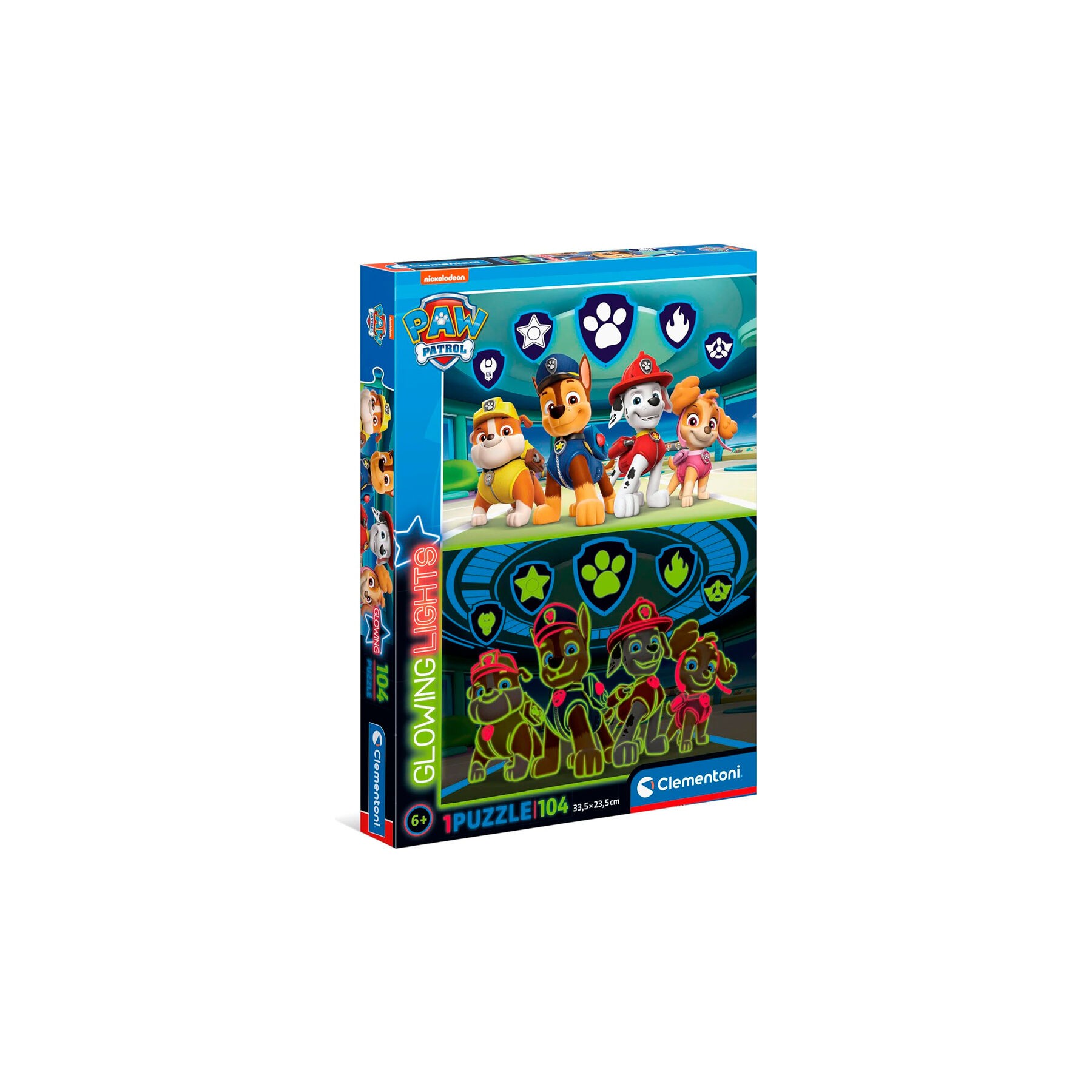 Puzzle glowing Patrulla Canina Paw Patrol 104pzs