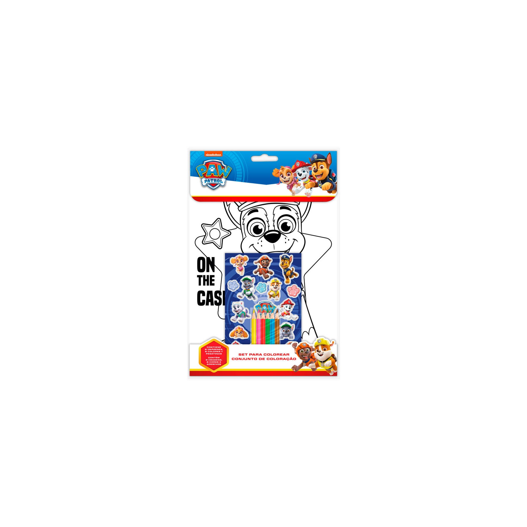 Set Colorear +  pegatinas Patrulla Canina Paw Patrol